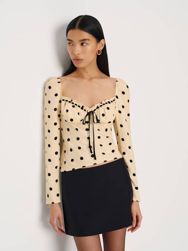 Carlisa Top - Sundae Dot